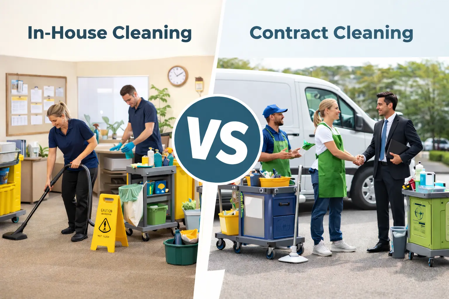 In-House vs Contract Cleaning